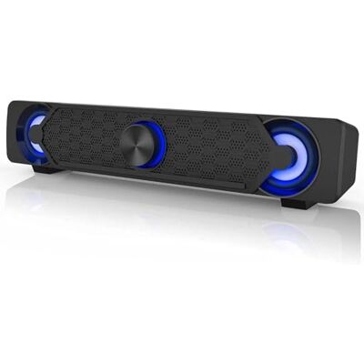 Smalody PC Speakers, Computer Speaker, USB Soundbar, Gaming with Cool LED Cool LED lights, multimedia USB soundbar, perfect for PC gaming, desktop and laptop Smalody PC Speakers, Computer Speaker, USB Soundbar, Gaming with Cool LED Cool LED lights, multimedia USB soundbar, perfect for PC gaming, desktop and laptop