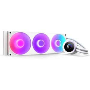 NZXT Kraken Plus 360 RGB – AIO CPU Liquid Cooler – 360mm Radiator – F360 RGB Core Single Frame Fan – Customizable 1.54" Square LCD – AMD® AM5, AM4 – Intel® LGA 1851/1700, 1200/115X – White NZXT Kraken Plus 360 RGB – AIO CPU Liquid Cooler – 360mm Radiator – F360 RGB Core Single Frame Fan – Customizable 1.54" Square LCD – AMD® AM5, AM4 – Intel® LGA 1851/1700, 1200/115X – White