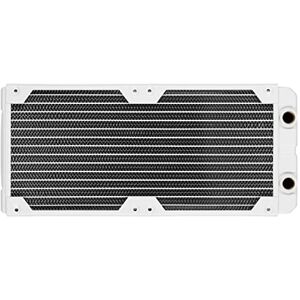 Corsair Hydro X Series XR5 280mm Water Cooling Radiator Dual 140mm Fan Mounts, 30mm Radiator Thickness, 25 Micron Thin Cooling Fins, Premium Copper Construction, Easy installation White Corsair Hydro X Series XR5 280mm Water Cooling Radiator Dual 140mm Fan Mounts, 30mm Radiator Thickness, 25 Micron Thin Cooling Fins, Premium Copper Construction, Easy installation White