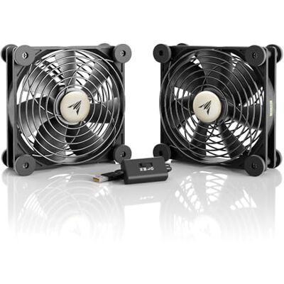 Infinity MULTIFAN S7, Quiet Dual 120mm USB Fan, UL-Certified for Receiver DVR Playstation Xbox Computer Cabinet Cooling Infinity MULTIFAN S7, Quiet Dual 120mm USB Fan, UL-Certified for Receiver DVR Playstation Xbox Computer Cabinet Cooling