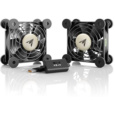 Infinity MULTIFAN S5, Quiet Dual 80mm USB Fan, UL-Certified for Receiver DVR Playstation Xbox Computer Cabinet Cooling Infinity MULTIFAN S5, Quiet Dual 80mm USB Fan, UL-Certified for Receiver DVR Playstation Xbox Computer Cabinet Cooling