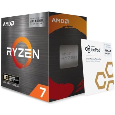 AMD Ryzen 7 5800X3D Processeur 10TH ANNIVERSARY (8 Cores/16 Threads, Socket AM4, 105W TDP, 100 Mo Cache, up to 4.5 GHz Frequency Boost, no heatsink) AMD Ryzen 7 5800X3D Processeur 10TH ANNIVERSARY (8 Cores/16 Threads, Socket AM4, 105W TDP, 100 Mo Cache, up to 4.5 GHz Frequency Boost, no heatsink)