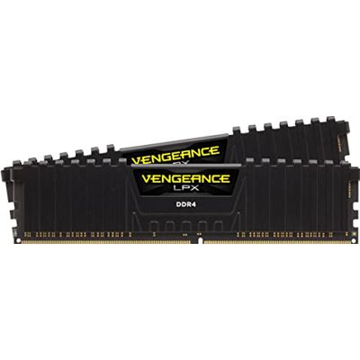 Corsair CMK16GX4M2A2400C16 Vengeance LPX 16 GB (2 x 8 GB) DDR4 Up to 2400 MHz C16 XMP 2.0 High Performance Desktop Memory Kit, Black Corsair CMK16GX4M2A2400C16 Vengeance LPX 16 GB (2 x 8 GB) DDR4 Up to 2400 MHz C16 XMP 2.0 High Performance Desktop Memory Kit, Black