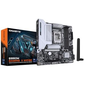 Gigabyte B860M GAMING X WIFI6E Motherboard Intel Core Ultra Series CPUs, 8+1+2+2 Phases VRM, up to 9200MHz DDR5, 1xPCIe 5.0 + 1xPCIe 4.0 M.2, 2.5GbE LAN, WIFI 6E, USB 4 Gigabyte B860M GAMING X WIFI6E Motherboard Intel Core Ultra Series CPUs, 8+1+2+2 Phases VRM, up to 9200MHz DDR5, 1xPCIe 5.0 + 1xPCIe 4.0 M.2, 2.5GbE LAN, WIFI 6E, USB 4