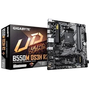 Gigabyte B550M DS3H R2 Motherboard AMD Ryzen 5000 CPUs, 5+3 Phases VRM, up to 4733MHz DDR4 (O.C.), 1xPCIe 4.0 + 1xPCIe 3.0 M.2, 1GbE LAN, USB 3.2 Gen 1 Gigabyte B550M DS3H R2 Motherboard AMD Ryzen 5000 CPUs, 5+3 Phases VRM, up to 4733MHz DDR4 (O.C.), 1xPCIe 4.0 + 1xPCIe 3.0 M.2, 1GbE LAN, USB 3.2 Gen 1