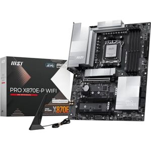 MSI PRO X870E-P WIFI Motherboard, ATX Supports AMD Ryzen 9000/8000 / 7000 Processors, AM5-60A SPS VRM, DDR5 Memory Boost (8200+ MT/s OC), PCIe 5.0 x16 & 4.0 x16, M.2 Gen5, Wi-Fi 7, 5G LAN MSI PRO X870E-P WIFI Motherboard, ATX Supports AMD Ryzen 9000/8000 / 7000 Processors, AM5-60A SPS VRM, DDR5 Memory Boost (8200+ MT/s OC), PCIe 5.0 x16 & 4.0 x16, M.2 Gen5, Wi-Fi 7, 5G LAN