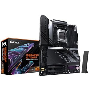 Gigabyte B850 AORUS ELITE WIFI7 Motherboard AMD Ryzen 9000 Series CPUs, 14+2+2 Phases Digital VRM, up to 8200MHz DDR5 (OC), 1xPCIe 5.0 + 2xPCIe 4.0 M.2, 2.5 LAN, WIFI 7, USB 3.2 Gen 2x2 Gigabyte B850 AORUS ELITE WIFI7 Motherboard AMD Ryzen 9000 Series CPUs, 14+2+2 Phases Digital VRM, up to 8200MHz DDR5 (OC), 1xPCIe 5.0 + 2xPCIe 4.0 M.2, 2.5 LAN, WIFI 7, USB 3.2 Gen 2x2