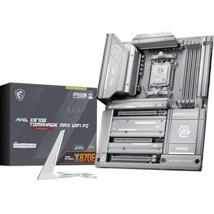 MSI MAG X870E TOMAHAWK MAX WIFI PZ Motherboard, ATX Supports AMD Ryzen 9000/8000 / 7000 Processors, AM5 DDR5 Memory Boost 8400+ MT/s (OC), PCIe 5.0 x16, M.2 Gen5, Wi-Fi 7, 5G LAN MSI MAG X870E TOMAHAWK MAX WIFI PZ Motherboard, ATX Supports AMD Ryzen 9000/8000 / 7000 Processors, AM5 DDR5 Memory Boost 8400+ MT/s (OC), PCIe 5.0 x16, M.2 Gen5, Wi-Fi 7, 5G LAN