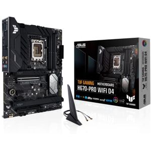 Asus TUF GAMING H670-PRO WIFI D4 Intel H670 (LGA 1700) ATX motherboard with PCIe 5.0 slot, four PCIe 4.0 M.2 slots, 14+1 DrMOS, Intel 2.5Gb Ethernet, HDMI, front USB 3.2 Gen 1 Type-C, Aura Sync Asus TUF GAMING H670-PRO WIFI D4 Intel H670 (LGA 1700) ATX motherboard with PCIe 5.0 slot, four PCIe 4.0 M.2 slots, 14+1 DrMOS, Intel 2.5Gb Ethernet, HDMI, front USB 3.2 Gen 1 Type-C, Aura Sync