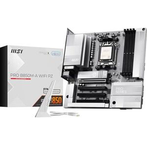 MSI PRO B850M-A WIFI PZ Motherboard, Back-connect mATX Supports AMD Ryzen 9000/8000 / 7000 Processors, AM5 DDR5 Memory Boost (8200+ MT/s OC), PCIe 5.0 x16 & 4.0 x4, M.2 Gen5, Wi-Fi 7, 5G LAN MSI PRO B850M-A WIFI PZ Motherboard, Back-connect mATX Supports AMD Ryzen 9000/8000 / 7000 Processors, AM5 DDR5 Memory Boost (8200+ MT/s OC), PCIe 5.0 x16 & 4.0 x4, M.2 Gen5, Wi-Fi 7, 5G LAN