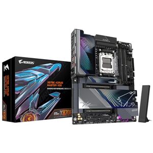 Gigabyte X870E AORUS MASTER X3D Motherboard Supports AMD Ryzen 9000 CPUs, 18+2+2 Phases Digital VRM, up to 9000Hz DDR5 (OC), 2xPCIe 5.0 + 3xPCIe 4.0, Wi-Fi 7, 10GbE LAN, USB 4 Gigabyte X870E AORUS MASTER X3D Motherboard Supports AMD Ryzen 9000 CPUs, 18+2+2 Phases Digital VRM, up to 9000Hz DDR5 (OC), 2xPCIe 5.0 + 3xPCIe 4.0, Wi-Fi 7, 10GbE LAN, USB 4