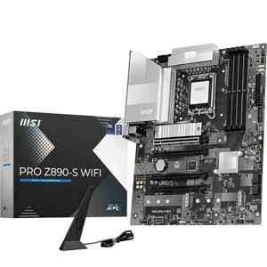 MSI PRO Z890-S WIFI Motherboard, ATX Supports Intel Core Ultra Processors (Series 2), LGA 1851 DDR5 Memory Boost (8600+ MT/s OC), PCIe 5.0 x16 & 4.0 x16, M.2 Gen5, Wi-Fi 7, 2.5G LAN MSI PRO Z890-S WIFI Motherboard, ATX Supports Intel Core Ultra Processors (Series 2), LGA 1851 DDR5 Memory Boost (8600+ MT/s OC), PCIe 5.0 x16 & 4.0 x16, M.2 Gen5, Wi-Fi 7, 2.5G LAN