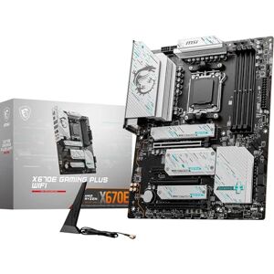 MSI X670E GAMING PLUS WIFI Motherboard, ATX Supports AMD Ryzen 9000 / 8000 / 7000 Series Processors, AM5 80A SPS VRM, DDR5 Memory Boost 7800+ MHz/OC, PCIe 5.0 x16, M.2 Gen5, Wi-Fi 6E MSI X670E GAMING PLUS WIFI Motherboard, ATX Supports AMD Ryzen 9000 / 8000 / 7000 Series Processors, AM5 80A SPS VRM, DDR5 Memory Boost 7800+ MHz/OC, PCIe 5.0 x16, M.2 Gen5, Wi-Fi 6E