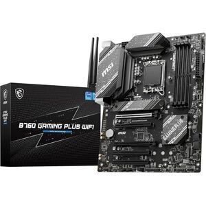 MSI B760 GAMING PLUS WIFI Motherboard, ATX Supports Intel 12th & 13th Gen Core Processors, LGA 1700 75A DrMOS VRM, DDR5 Memory Boost 6800+MHz/OC, PCIe 4.0 x16, M.2 Gen4, Wi-Fi 6E MSI B760 GAMING PLUS WIFI Motherboard, ATX Supports Intel 12th & 13th Gen Core Processors, LGA 1700 75A DrMOS VRM, DDR5 Memory Boost 6800+MHz/OC, PCIe 4.0 x16, M.2 Gen4, Wi-Fi 6E