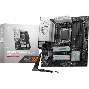 MSI B650M GAMING PLUS WIFI Motherboard, mATX Supports AMD Ryzen 9000/8000 / 7000 Series Processors, AM5 DDR5 Memory Boost 7800+ MHz/OC, PCIe 4.0 x16, M.2 Gen4, Wi-Fi 6E MSI B650M GAMING PLUS WIFI Motherboard, mATX Supports AMD Ryzen 9000/8000 / 7000 Series Processors, AM5 DDR5 Memory Boost 7800+ MHz/OC, PCIe 4.0 x16, M.2 Gen4, Wi-Fi 6E