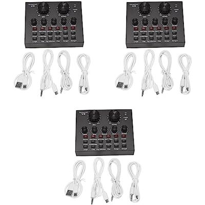 ZIUTPDAX 3X Sound Card Audio Set Interface External USB Live Microphone Sound Card Bluetooth Function for Pc Mobile Phone ZIUTPDAX 3X Sound Card Audio Set Interface External USB Live Microphone Sound Card Bluetooth Function for Pc Mobile Phone