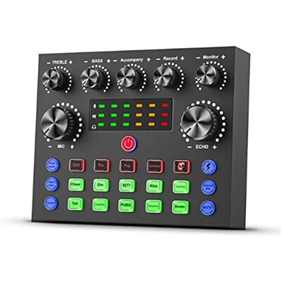 YNIYUJKL Professional Audio Mixer,Audio Mixer Usb External Sound Card Mobile Phone Live Voice Changer Sound Card With Multiple Sound Effects YNIYUJKL Professional Audio Mixer,Audio Mixer Usb External Sound Card Mobile Phone Live Voice Changer Sound Card With Multiple Sound Effects