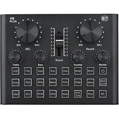 Suuim V8 Plus Live Sound Card for Streaming 15 Effects USB Audio Mixer for Microphone Voice Changer Device Suuim V8 Plus Live Sound Card for Streaming 15 Effects USB Audio Mixer for Microphone Voice Changer Device