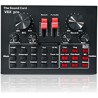 HCZKIUJY Professional Audio Mixer USB 5.0 Audio Sound Card USB External Headset Microphone Webcast Live Broadcast Adapter Game Music for PC Phone Computer Sound Board Co HCZKIUJY Professional Audio Mixer USB 5.0 Audio Sound Card USB External Headset Microphone Webcast Live Broadcast Adapter Game Music for PC Phone Computer Sound Board Co