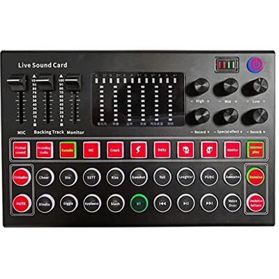 HCZKIUJY M9 Audio Interface Sound Card Live Voice Mixer External USB Sound Card Multiple Effects Sound Card Mixer Board HCZKIUJY M9 Audio Interface Sound Card Live Voice Mixer External USB Sound Card Multiple Effects Sound Card Mixer Board