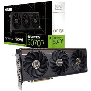 Asus ProArt NVIDIA GeForce RTX 5070 Ti OC Edition, 16GB GDDR7, 256 Bit, PCIe 5.0, 2.5 Slot, 1 HDMI 2.1, 3 DisplayPort 2.1, USB-C, GPU Tweak III, Black, PROART-RTX5070TI-O16G Asus ProArt NVIDIA GeForce RTX 5070 Ti OC Edition, 16GB GDDR7, 256 Bit, PCIe 5.0, 2.5 Slot, 1 HDMI 2.1, 3 DisplayPort 2.1, USB-C, GPU Tweak III, Black, PROART-RTX5070TI-O16G