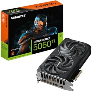Gigabyte GeForce RTX 5060 Ti WINDFORCE 8G Graphics Card 8GB GDDR7, 128bit, PCI-E 5.0, 2572MHz Core Clock, 3 x DisplayPort, 1 x HDMI, GV-N506TWF2-8GD Gigabyte GeForce RTX 5060 Ti WINDFORCE 8G Graphics Card 8GB GDDR7, 128bit, PCI-E 5.0, 2572MHz Core Clock, 3 x DisplayPort, 1 x HDMI, GV-N506TWF2-8GD