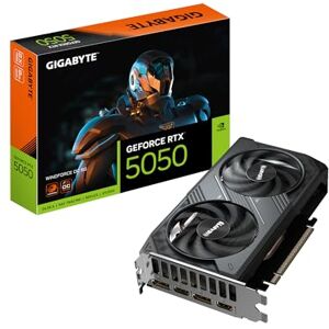 Gigabyte GeForce RTX 5050 WINDFORCE OC 8G Graphics Card 8GB GDDR6, 128bit, PCI-E 5.0, 2587MHz Core Clock, 2 x DP, 2 x HDMI, NVIDIA DLSS 4, GV-N5050WF2OC-8GD Gigabyte GeForce RTX 5050 WINDFORCE OC 8G Graphics Card 8GB GDDR6, 128bit, PCI-E 5.0, 2587MHz Core Clock, 2 x DP, 2 x HDMI, NVIDIA DLSS 4, GV-N5050WF2OC-8GD