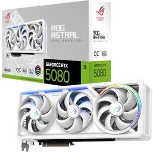 Asus ROG Astral GeForce RTX 5080 16GB GDDR7 White OC Edition Gaming Quad Fan Graphics Card (NVIDIA DLSS 4, 3.8-Slot Design, PCIe 5.0, 3X DP 2.1b, 2X HDMI 2.1b, White, ROG-ASTRAL-RTX5080-O16G-WHITE) Asus ROG Astral GeForce RTX 5080 16GB GDDR7 White OC Edition Gaming Quad Fan Graphics Card (NVIDIA DLSS 4, 3.8-Slot Design, PCIe 5.0, 3X DP 2.1b, 2X HDMI 2.1b, White, ROG-ASTRAL-RTX5080-O16G-WHITE)