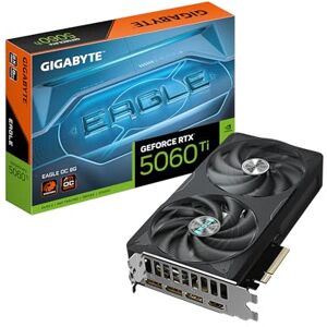 Gigabyte GeForce RTX 5060 Ti EAGLE OC 8G Graphics Card 8GB GDDR7, 128bit, PCI-E 5.0, 2617MHz Core Clock, 3 x DisplayPort, 1 x HDMI, GV-N506TEAGLE OC-8GD Gigabyte GeForce RTX 5060 Ti EAGLE OC 8G Graphics Card 8GB GDDR7, 128bit, PCI-E 5.0, 2617MHz Core Clock, 3 x DisplayPort, 1 x HDMI, GV-N506TEAGLE OC-8GD