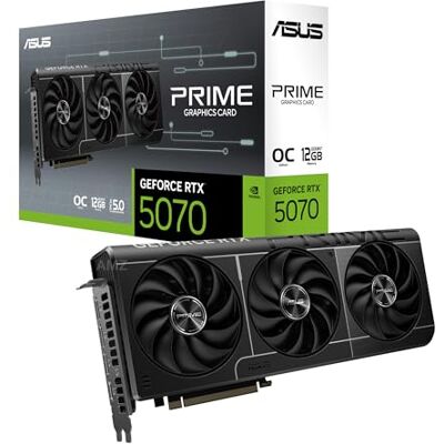 Asus Prime GeForce RTX™ 5070 GDDR7 12GB OC Edition – Graphics Card (PCIe 5.0, HDMI, Display 2.1, 2.5 Slot, Axial Fans, SFF-Ready) Asus Prime GeForce RTX™ 5070 GDDR7 12GB OC Edition – Graphics Card (PCIe 5.0, HDMI, Display 2.1, 2.5 Slot, Axial Fans, SFF-Ready)