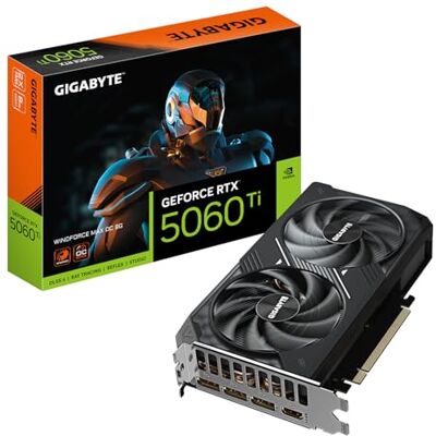 Gigabyte GeForce RTX 5060 Ti WINDFORCE MAX OC 8G Graphics Card 8GB GDDR7, 128bit, PCI-E 5.0, 2587MHz Core Clock, 3 x DP, 1 x HDMI, NVIDIA DLSS 4, GV-N506TWF2MAX OC-8GD Gigabyte GeForce RTX 5060 Ti WINDFORCE MAX OC 8G Graphics Card 8GB GDDR7, 128bit, PCI-E 5.0, 2587MHz Core Clock, 3 x DP, 1 x HDMI, NVIDIA DLSS 4, GV-N506TWF2MAX OC-8GD