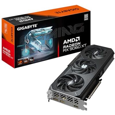 Gigabyte Radeon RX 9060 XT GAMING OC 8G Graphics Card 8GB GDDR6, 128bit, PCI-E 5.0, 3320 MHz Core Clock, 2 x DisplayPort, 1 x HDMI, GV-R9060XTGAMING OC-8GD Gigabyte Radeon RX 9060 XT GAMING OC 8G Graphics Card 8GB GDDR6, 128bit, PCI-E 5.0, 3320 MHz Core Clock, 2 x DisplayPort, 1 x HDMI, GV-R9060XTGAMING OC-8GD