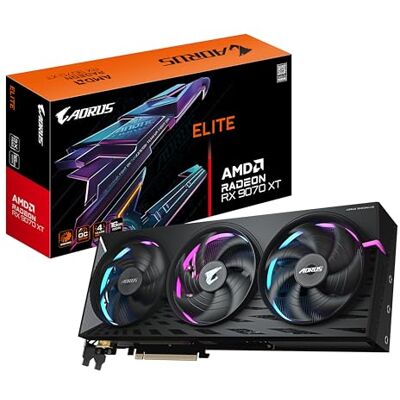 Gigabyte AORUS Radeon RX 9070 XT ELITE 16G Graphics Card 16GB GDDR6, 256bit, PCI-E 5.0, 3100 MHz Core Clock, 2 x DisplayPort, 2 x HDMI, GV-R9070XTAORUS E-16GD Gigabyte AORUS Radeon RX 9070 XT ELITE 16G Graphics Card 16GB GDDR6, 256bit, PCI-E 5.0, 3100 MHz Core Clock, 2 x DisplayPort, 2 x HDMI, GV-R9070XTAORUS E-16GD