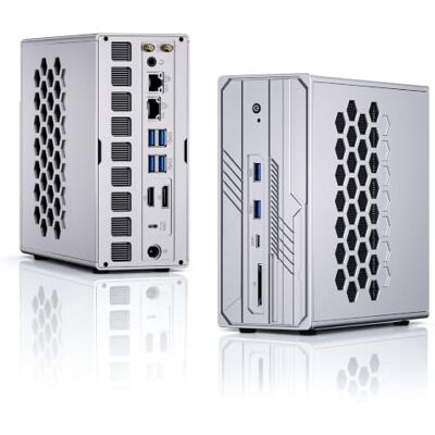 Kinupute Mini PC AI Server, AI Computing Workstation, AI MAX+ 395(126TOPS,16C/32T), Win-11 Pro, Radeon 8060S GPU, 128G LPDDR5X-8400, 8T M.2 SSD, 10G+2.5G LAN, Quad Screen, 4xM.2 PCIe 4.0 Slots, WiFi 7 Kinupute Mini PC AI Server, AI Computing Workstation, AI MAX+ 395(126TOPS,16C/32T), Win-11 Pro, Radeon 8060S GPU, 128G LPDDR5X-8400, 8T M.2 SSD, 10G+2.5G LAN, Quad Screen, 4xM.2 PCIe 4.0 Slots, WiFi 7
