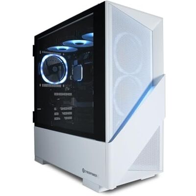 CyberPowerPC Luxe Gaming PC Liquid Cooling, 650W PSU, Nvidia RTX 5060 Ti, 1TB NVMe SSD, Windows 11, AMD Ryzen 7 5700X CyberPowerPC Luxe Gaming PC Liquid Cooling, 650W PSU, Nvidia RTX 5060 Ti, 1TB NVMe SSD, Windows 11, AMD Ryzen 7 5700X