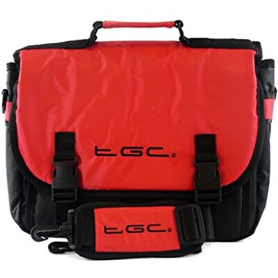 TGC ® Red & Black Messenger Style Case Bag Compatible With Nintendo Wii U Console TGC ® Red & Black Messenger Style Case Bag Compatible With Nintendo Wii U Console