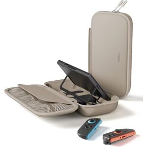 Belkin Gaming Charger Case Compatible with Nintendo Switch 2, with Removable 10,000mAh Power Bank, LCD Display, 30W Fast Charging, Charger with Holder for AirTag & Games Sand Belkin Gaming Charger Case Compatible with Nintendo Switch 2, with Removable 10,000mAh Power Bank, LCD Display, 30W Fast Charging, Charger with Holder for AirTag & Games Sand