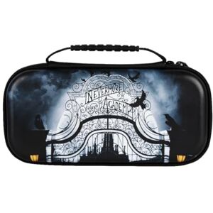 Konix Wednesday Protective Case for Nintendo Switch, Switch Lite and Switch OLED 8 Games Nevermore Academy Black, Black, Wednesday Konix Wednesday Protective Case for Nintendo Switch, Switch Lite and Switch OLED 8 Games Nevermore Academy Black, Black, Wednesday