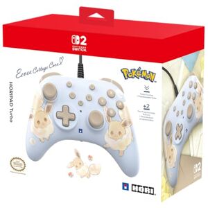 HORI HORIPAD Turbo Eevee Cottage Core Controller for Nintendo Switch 2 Officially Licensed by Nintendo & The Pokemon Company International HORI HORIPAD Turbo Eevee Cottage Core Controller for Nintendo Switch 2 Officially Licensed by Nintendo & The Pokemon Company International