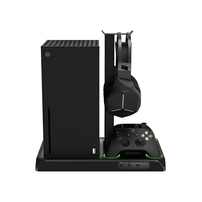 DLX Twin Charging Tower With Cooling Fans & Game Storage (Xbox Series X) DLX Twin Charging Tower With Cooling Fans & Game Storage (Xbox Series X)