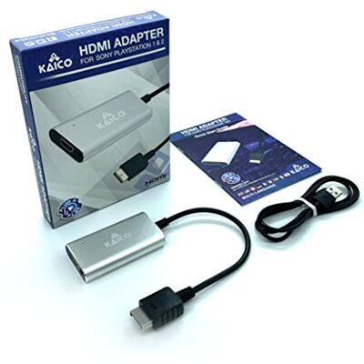 Kaico PS1 & PS2 HDMI Adapter for PlayStation 1 and 2 with RGB Switch Supports RGB and YPbPr component modes for PS1 and PS2 games, with built-in switch, plug-and-play setup, and 12-month support Kaico PS1 & PS2 HDMI Adapter for PlayStation 1 and 2 with RGB Switch Supports RGB and YPbPr component modes for PS1 and PS2 games, with built-in switch, plug-and-play setup, and 12-month support