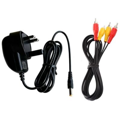 WICAREYO Power Supply with AV Cable Compatible for NES,Power AC Adapter UK Plug Cable with Audio Video TV Cord Compatible for NES Console WICAREYO Power Supply with AV Cable Compatible for NES,Power AC Adapter UK Plug Cable with Audio Video TV Cord Compatible for NES Console