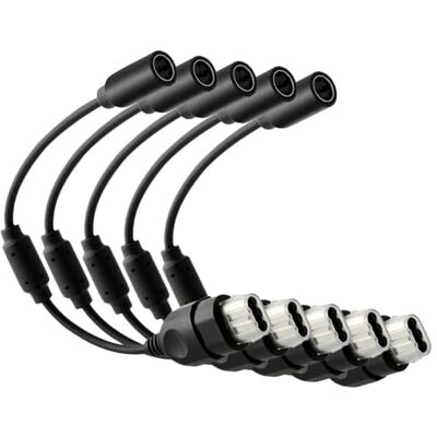 Gaming Adapter Cord Black 28 Cm Plug-and-Play Controller Link, PVC Outer Cover, Flexible Space-Saving Cable for Desk Entertainment Gaming Adapter Cord Black 28 Cm Plug-and-Play Controller Link, PVC Outer Cover, Flexible Space-Saving Cable for Desk Entertainment