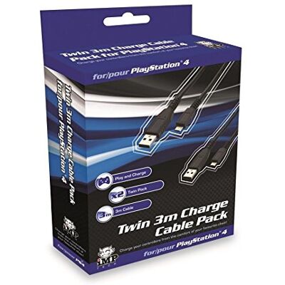 iMP 3 Metre Charging Cable Twin Pack (PS4) iMP 3 Metre Charging Cable Twin Pack (PS4)