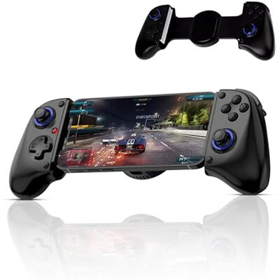 MIBBY D11 Wireless Bluetooth Gaming Controller Hall Triggers & Programmable Macros-Mobile Gamepad with 3D Joystick for Android, iOS, Windows & Switch, Phone Controller for Cloud Gaming & Amazon Luna MIBBY D11 Wireless Bluetooth Gaming Controller Hall Triggers & Programmable Macros-Mobile Gamepad with 3D Joystick for Android, iOS, Windows & Switch, Phone Controller for Cloud Gaming & Amazon Luna