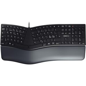 CHERRY KC 4500 ERGO, Ergonomic Keyboard, Pan-Nordic Layout (QWERTY), Wired, Padded Palm Rest with Memory Foam, Curved Keypad, Black CHERRY KC 4500 ERGO, Ergonomic Keyboard, Pan-Nordic Layout (QWERTY), Wired, Padded Palm Rest with Memory Foam, Curved Keypad, Black