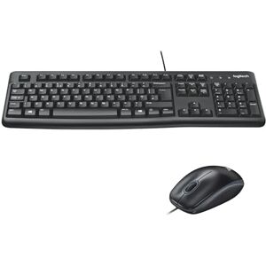 Logitech MK120 Wired Keyboard and Mouse Combo for Windows, Optical Wired Mouse, Full-Size Keyboard, USB Plug-and-Play, Compatible with PC, Laptop, QWERTY UK English Layout Black Logitech MK120 Wired Keyboard and Mouse Combo for Windows, Optical Wired Mouse, Full-Size Keyboard, USB Plug-and-Play, Compatible with PC, Laptop, QWERTY UK English Layout Black