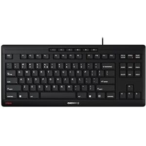 CHERRY STREAM KEYBOARD TKL, Wired Keyboard without Numeric Keypad, EU Layout (QWERTY), Quiet Keystrokes, Unique Typing Experience, Black CHERRY STREAM KEYBOARD TKL, Wired Keyboard without Numeric Keypad, EU Layout (QWERTY), Quiet Keystrokes, Unique Typing Experience, Black