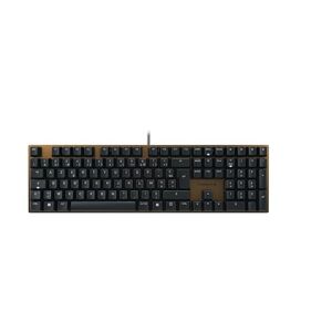 CHERRY KC 200 MX, Mechanical Office Keyboard with Anodised Metal Plate, French Layout (AZERTY), Wired, MX2A BROWN SWITCHES, Bronze/Black