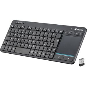 Atlantis Mini Keyboard with Built-in Multi-Touch TouchPad Wireless Wireless RF + Bluetooth, QWERTY, Multimedia Function Keys, for PC/Notebook/Smart TV/Smartphone/Tablet/iOS/Android Black Atlantis Mini Keyboard with Built-in Multi-Touch TouchPad Wireless Wireless RF + Bluetooth, QWERTY, Multimedia Function Keys, for PC/Notebook/Smart TV/Smartphone/Tablet/iOS/Android Black